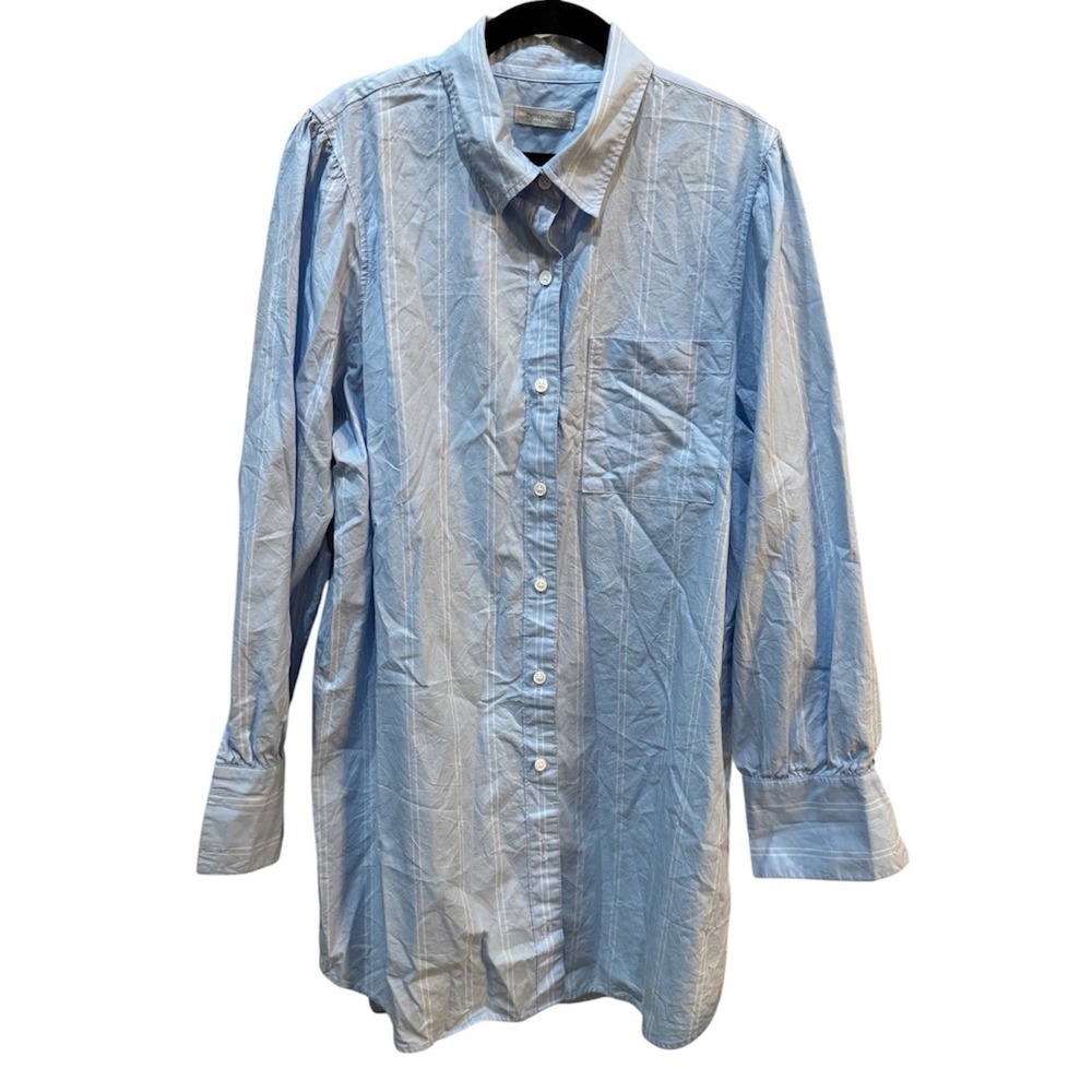 Outerknown Light Blue Organic Cotton Button Down Shirt Long Sleeve Size Medium